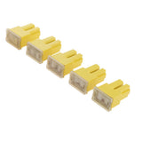 Maxbell 2x 5 Pieces Car FLF-S Standard Female Push In Cartridge Fuses 60AMP 32V Yellow