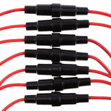 Maxbell 6x10 Pieces Waterproof Inline Tube Fuse Holder Block Connector