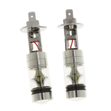 Maxbell 2x2X Aluminum H1 100W White LED DRL Car Fog Light Lamp Bulbs Super Bright