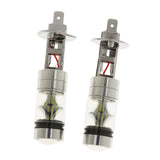 Maxbell 2x2X Aluminum H1 100W White LED DRL Car Fog Light Lamp Bulbs Super Bright