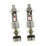 Maxbell 2x2X Aluminum H1 100W White LED DRL Car Fog Light Lamp Bulbs Super Bright