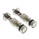 Maxbell 2x2X Aluminum H1 100W White LED DRL Car Fog Light Lamp Bulbs Super Bright