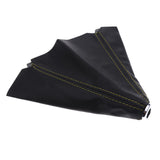 Maxbell 2xUniversal Manual/Auto Gear Shift Knob Shifter Boot Cover Stitch Yellow