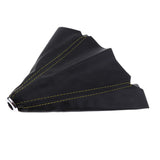 Maxbell 2xUniversal Manual/Auto Gear Shift Knob Shifter Boot Cover Stitch Yellow