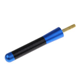 Maxbell 2x8cm Carbon Fiber Style Universal Car Stubby Antenna Decoration+Screw Blue