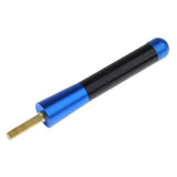 Maxbell 2x8cm Carbon Fiber Style Universal Car Stubby Antenna Decoration+Screw Blue