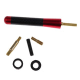Maxbell 2x8cm Carbon Fiber Style Universal Car Stubby Antenna Decoration+Screw Red