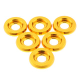 Maxbell 2x6 Set M6x18mm Aluminium License Plate Frame Bumper Fender Bolt Screw Gold