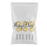 Maxbell 2x6 Set M6x18mm Aluminium License Plate Frame Bumper Fender Bolt Screw Gold