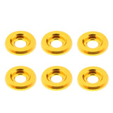 Maxbell 2x6 Set M6x18mm Aluminium License Plate Frame Bumper Fender Bolt Screw Gold