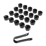 Maxbell 2x20 Pieces Car Truck Wheel Tyre Center Hub Screw 17mm Protective Black