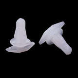 Maxbell 2x100 Pieces Car Door Sealing Strip Trim Panel Rivet Fastener 7.8mm Hole White