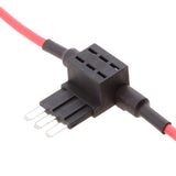 Maxbell 2xInline 3-Pin Micro Blade Fuse Tap Holder Block Wire Cable Connector
