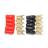 Maxbell 10 Pairs 8 AWG Car Audio Power Ground Wire Ring &Fork Terminal Connector
