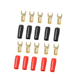 Maxbell 10 Pairs 8 AWG Car Audio Power Ground Wire Ring &Fork Terminal Connector