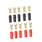 Maxbell 10 Pairs 8 AWG Car Audio Power Ground Wire Ring &Fork Terminal Connector