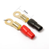 Maxbell 10x5 Pairs 8 AWG Car Audio Power Ground Wire Ring Terminal Connector Brass