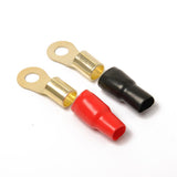 Maxbell 2x3 Pairs 1/0 AWG Car Audio Power Ground Wire Ring Terminal Connector Brass
