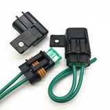 Maxbell 10x1 Set Car 30A Medium Blade Fuse and Waterproof Fuse Block Holder Copper Wire