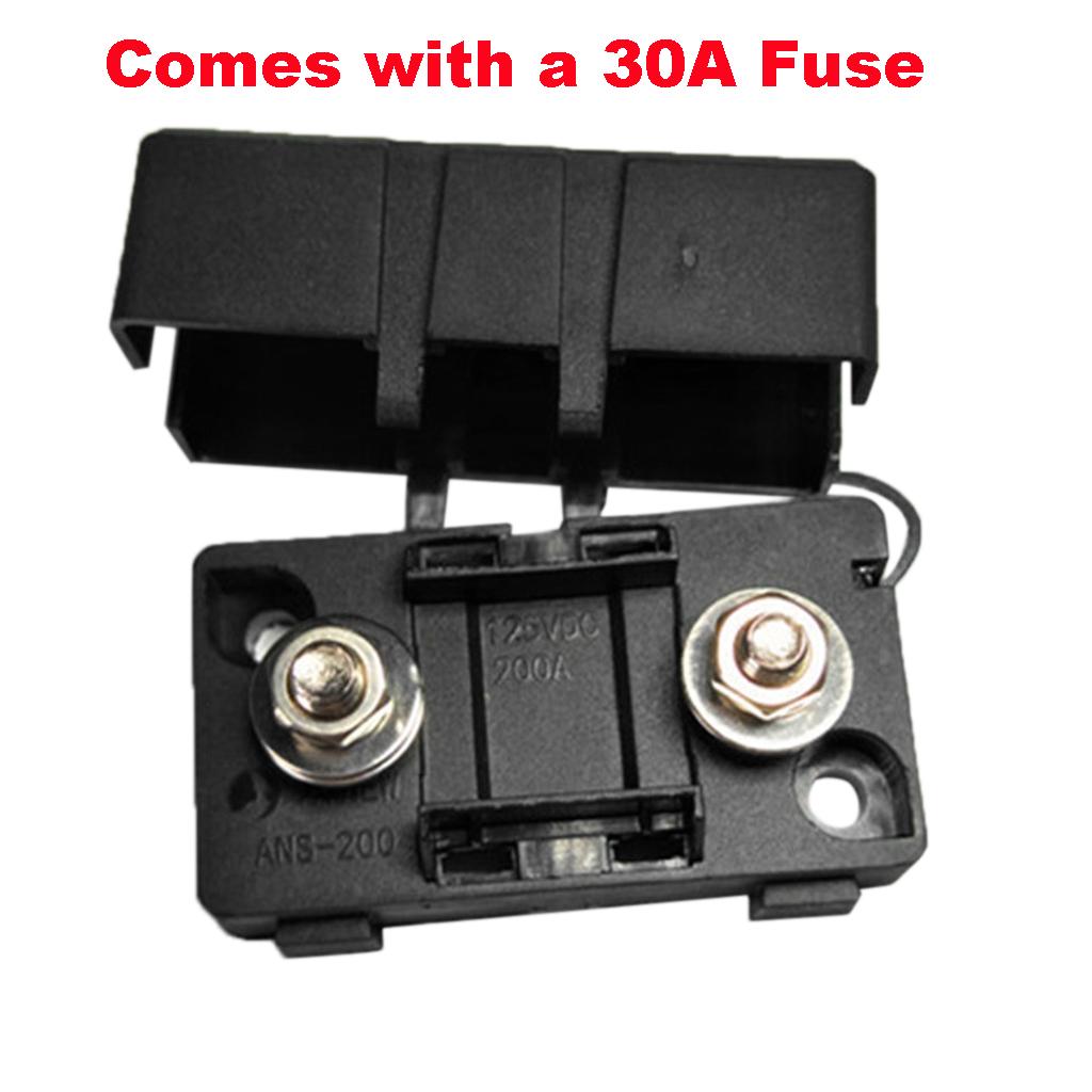 Automotive Car Mini ANS Fuse Holder Fusebox Block Dustproof Cover 30A