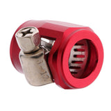 Maxbell 4xAN6 Car Fuel Oil Water Hose Pipe End Finisher Clamp Clip Aluminium Red