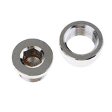 Maxbell 2xM18X1.5 O2 Oxygen Sensor Step Style Bung Port Nut Fitting w/ Plug Universal