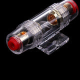 Maxbell 2xAGU Short Fuse Holder 0 4 8 Gauge Gold Plated 20A 40A 60A 80A Fuse SKFH104