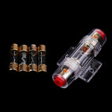 Maxbell 2xAGU Short Fuse Holder 0 4 8 Gauge Gold Plated 20A 40A 60A 80A Fuse SKFH104