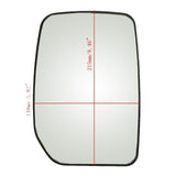 Maxbell 2 Pcs Rearview Side Heated Wing Mirror Left+Right Glass For Ford Transit - Aladdin Shoppers