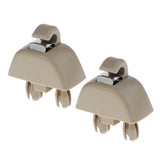 Maxbell 20x2 Pieces Inner Sun Visor Hook Clips for Audi A6 C6 VW Passat Polo Beige