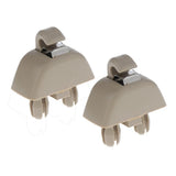 Maxbell 5x2 Pieces Inner Sun Visor Hook Clips for Audi A6 C6 VW Passat Polo Beige