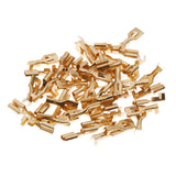 Maxbell 2x50 Pieces Brass Crimp Terminal Cable Locking Female Spade Connector 6.3mm