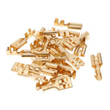 Maxbell 2x25 Pieces Brass Crimp Terminal Cable Locking Female Spade Connector 9.5mm