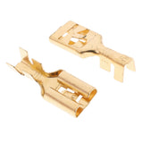 Maxbell 2x25 Pieces Brass Crimp Terminal Cable Locking Female Spade Connector 9.5mm