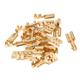 Maxbell 2x25 Pieces Brass Crimp Terminal Cable Locking Female Spade Connector 9.5mm