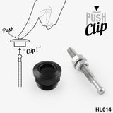 Maxbell 6x22mm Push Button Quick Release Bonnet Hood Pins Lock Latch Universal Black