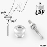 Maxbell 3x22mm Push Button Quick Release Bonnet Hood Pins Lock Latch Universal Sliver