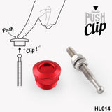 Maxbell 3x22mm Push Button Quick Release Bonnet Hood Pins Lock Latch Universal Red