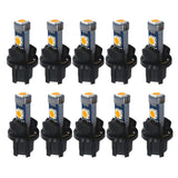 Maxbell 2x10 Pieces Car T5 3030 Instrument Panel 3LED Light for Twist Socket Purple