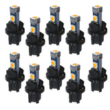 Maxbell 2x10 Pieces Car T5 3030 Instrument Panel 3LED Light for Twist Socket Purple