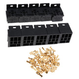 Maxbell 20 Pieces Automotive 5 Pin Relay Socket Holders for 6.3mm Copper Terminals
