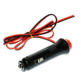 Maxbell 2x1m 12V/24V Car Cigarette Lighter Power Cord Socket Plug Switch for Red LED