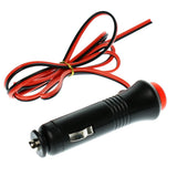 Maxbell 2x1m 12V/24V Car Cigarette Lighter Power Cord Socket Plug Switch for Red LED