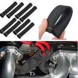 Maxbell 6xSpark Plug Wire Boots Heat Shield Protector Sleeve SBC black
