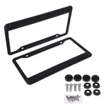 Maxbell 2x LED License Number Plate Light for Ibiza Leon + License Plate Frame Black