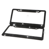 Maxbell 2x LED License Number Plate Light for Ibiza Leon + License Plate Frame Black