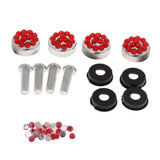Maxbell 2Pcs 12"x6" License Plate Frame w/8X Rhinestone Screws Fasteners Red
