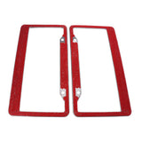 Maxbell 2Pcs 12"x6" License Plate Frame w/8X Rhinestone Screws Caps Kit