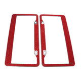 Maxbell 2x LED License Number Plate Light for Ibiza Leon +License Plate Frame Red