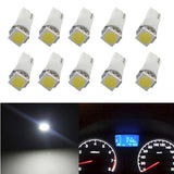 Maxbell 10x10pcs White Car T5 5050 Meter Lamp Map/Wedge/Step Light Bulbs LED Indicator